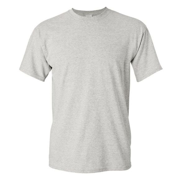 Gildan Men's 5000 Heavy Cotton Short Sleeve T-Shirt Ash Grey - Picture 1 of 3